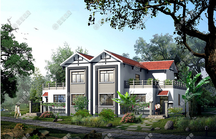 两兄弟联排别墅自建房,峨山农村自建房,峨山农