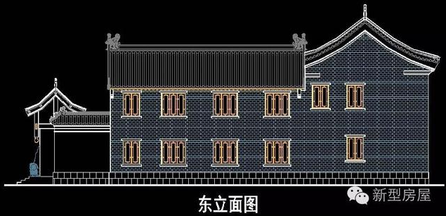 现代四合院设计图,外形仿古风格,书香门第之秀色!