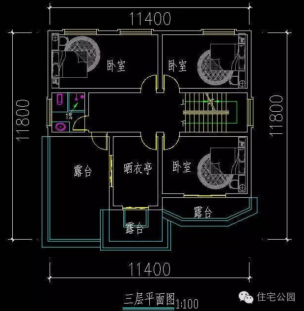 轻钢别墅立面图