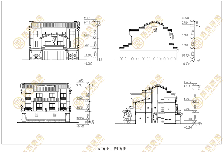 农村房屋立面图