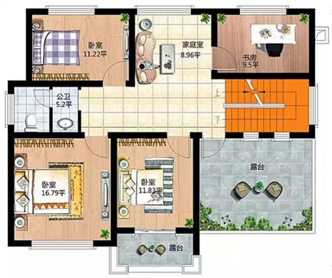 9米15米房屋设计图纸,15米乘9米盖房平面图,9米15米自建房图_大山谷图库