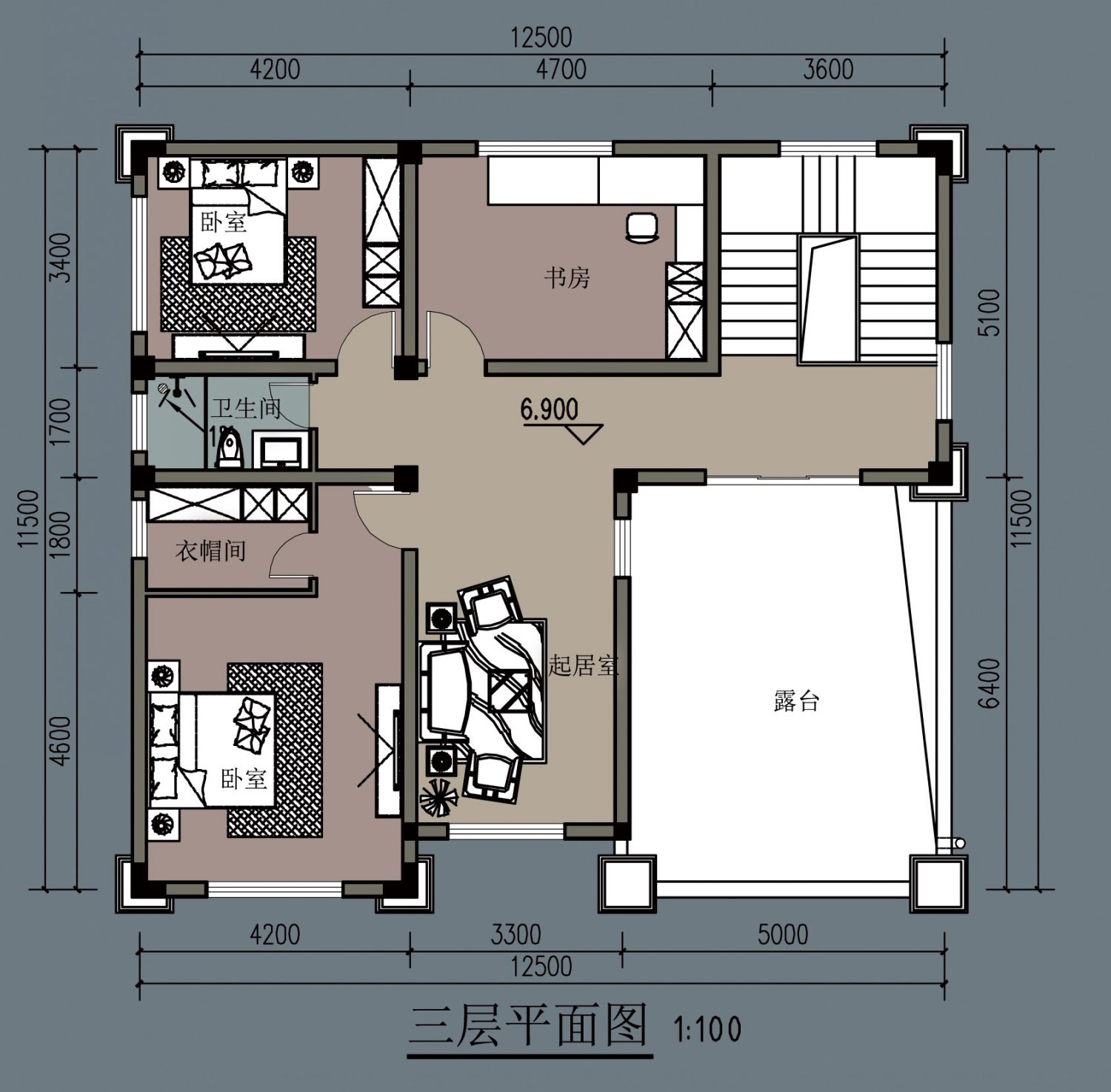 新农村自建房屋设计图纸 自建三层楼房设计图大全