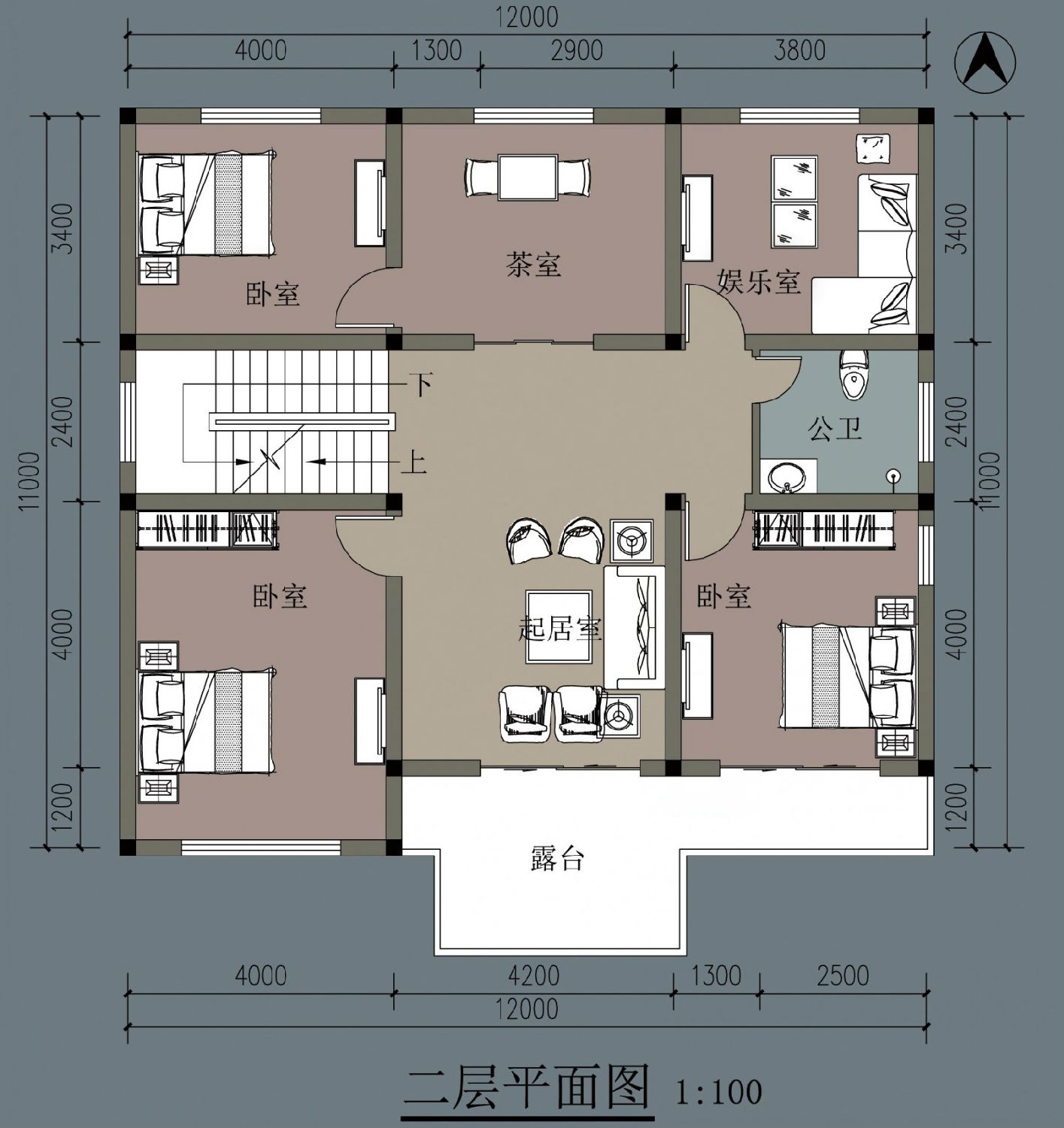 QH2076农村二层欧式别墅设计图16.5米x13.8米房屋设计图纸效果图大全 - 青禾乡墅科技