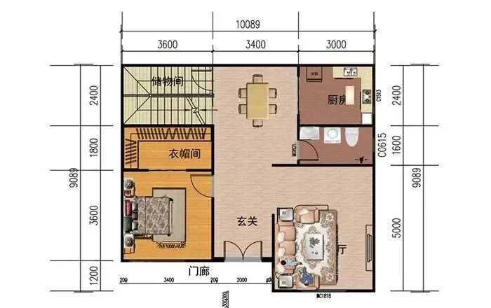 农村建房宽9米x11米图片